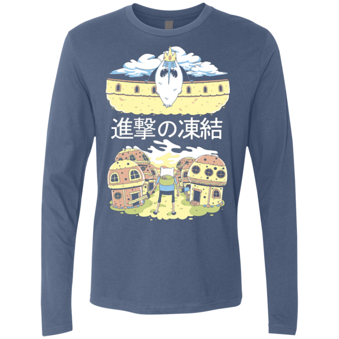 T-Shirts Indigo / Small Attack on Freeze Men's Premium Long Sleeve