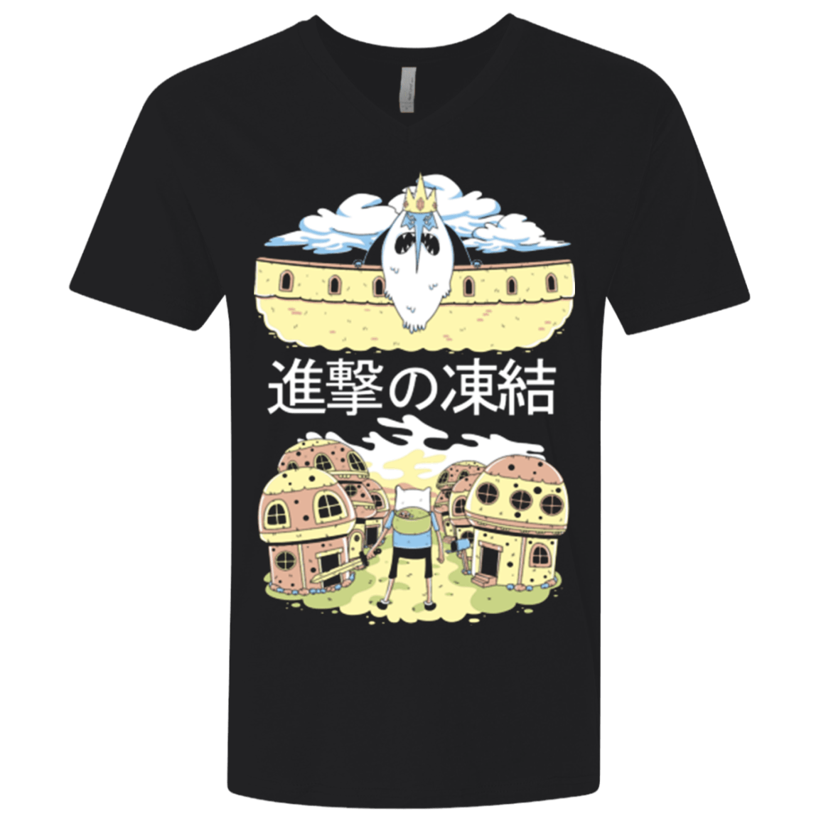 T-Shirts Black / X-Small Attack on Freeze Men's Premium V-Neck