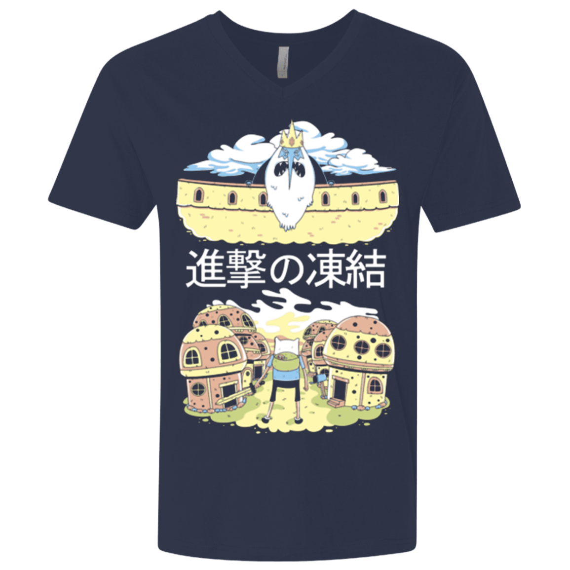 T-Shirts Midnight Navy / X-Small Attack on Freeze Men's Premium V-Neck