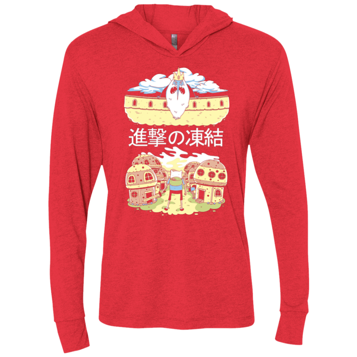 T-Shirts Vintage Red / X-Small Attack on Freeze Triblend Long Sleeve Hoodie Tee