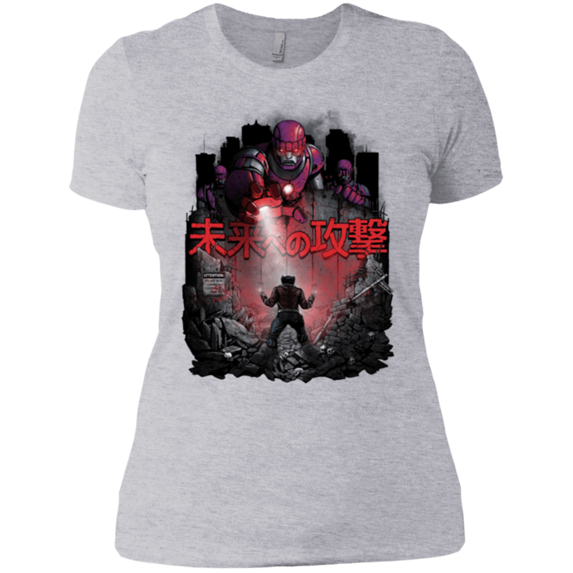 T-Shirts Heather Grey / X-Small Attack On The Future Women's Premium T-Shirt