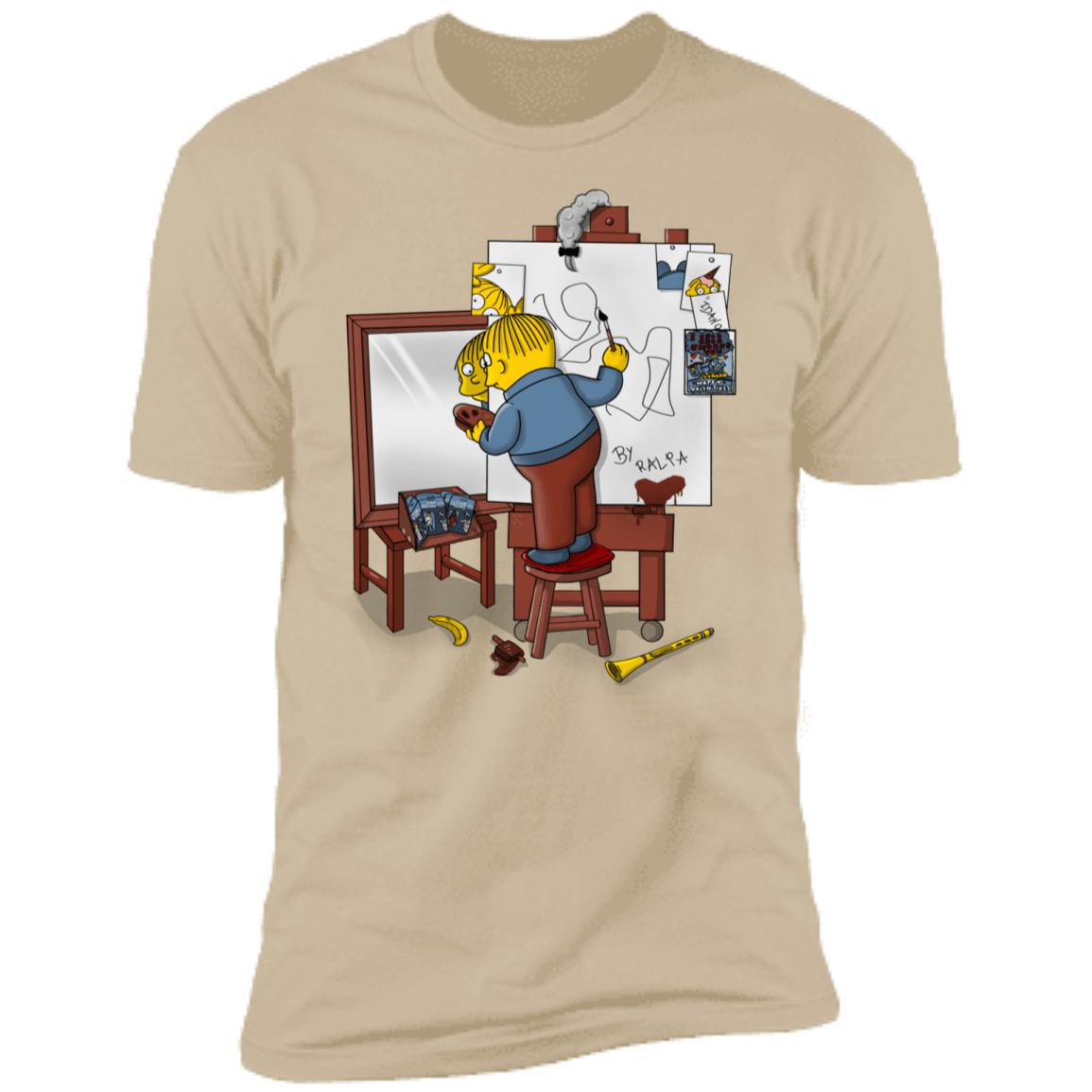 T-Shirts Sand / S Autoretrato de Ralpha Men's Premium T-Shirt