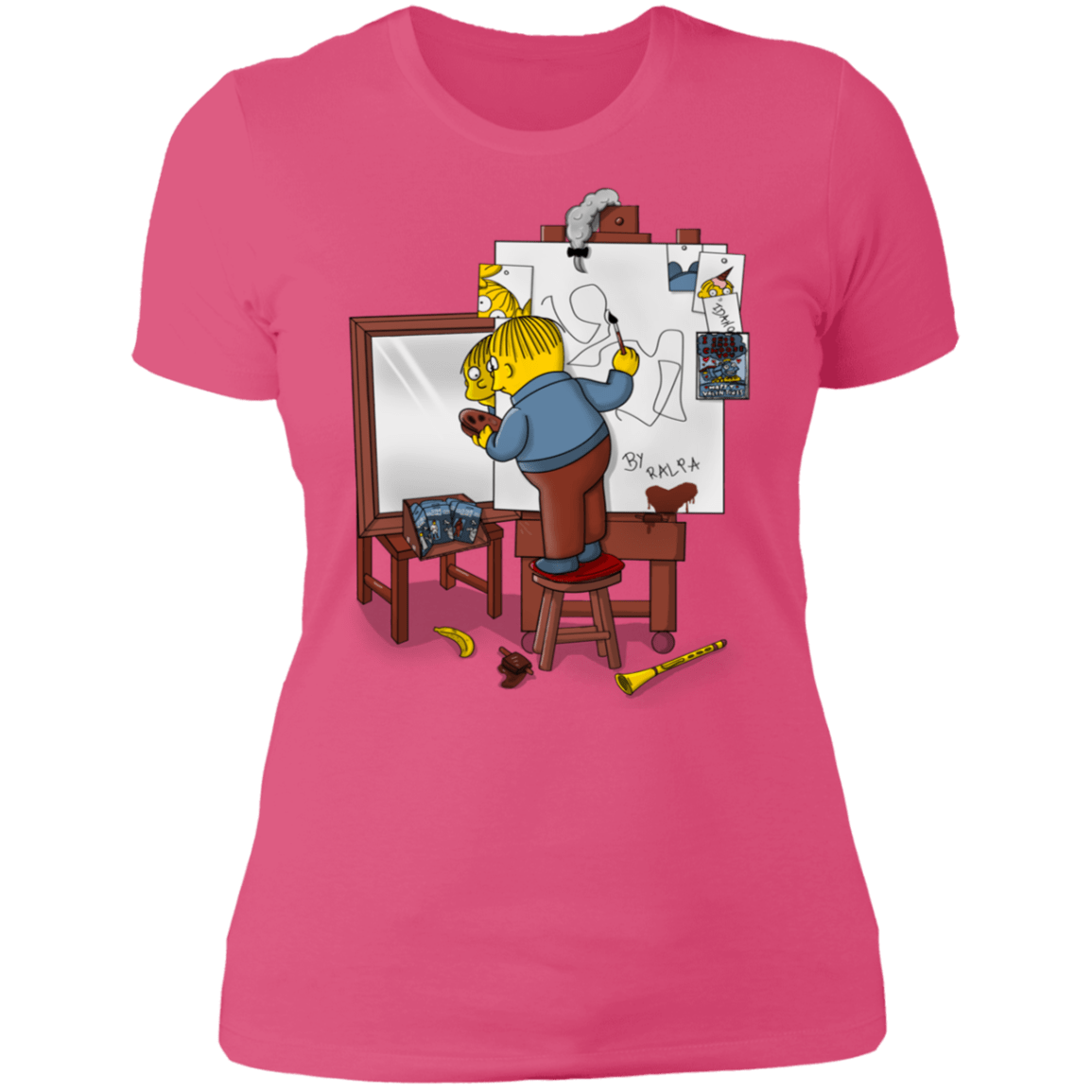 T-Shirts Hot Pink / S Autoretrato de Ralpha Women's Premium T-Shirt