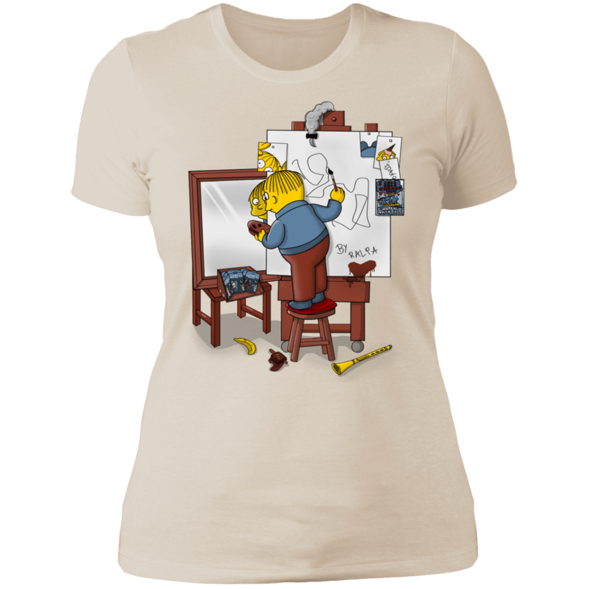 T-Shirts Ivory/ / S Autoretrato de Ralpha Women's Premium T-Shirt