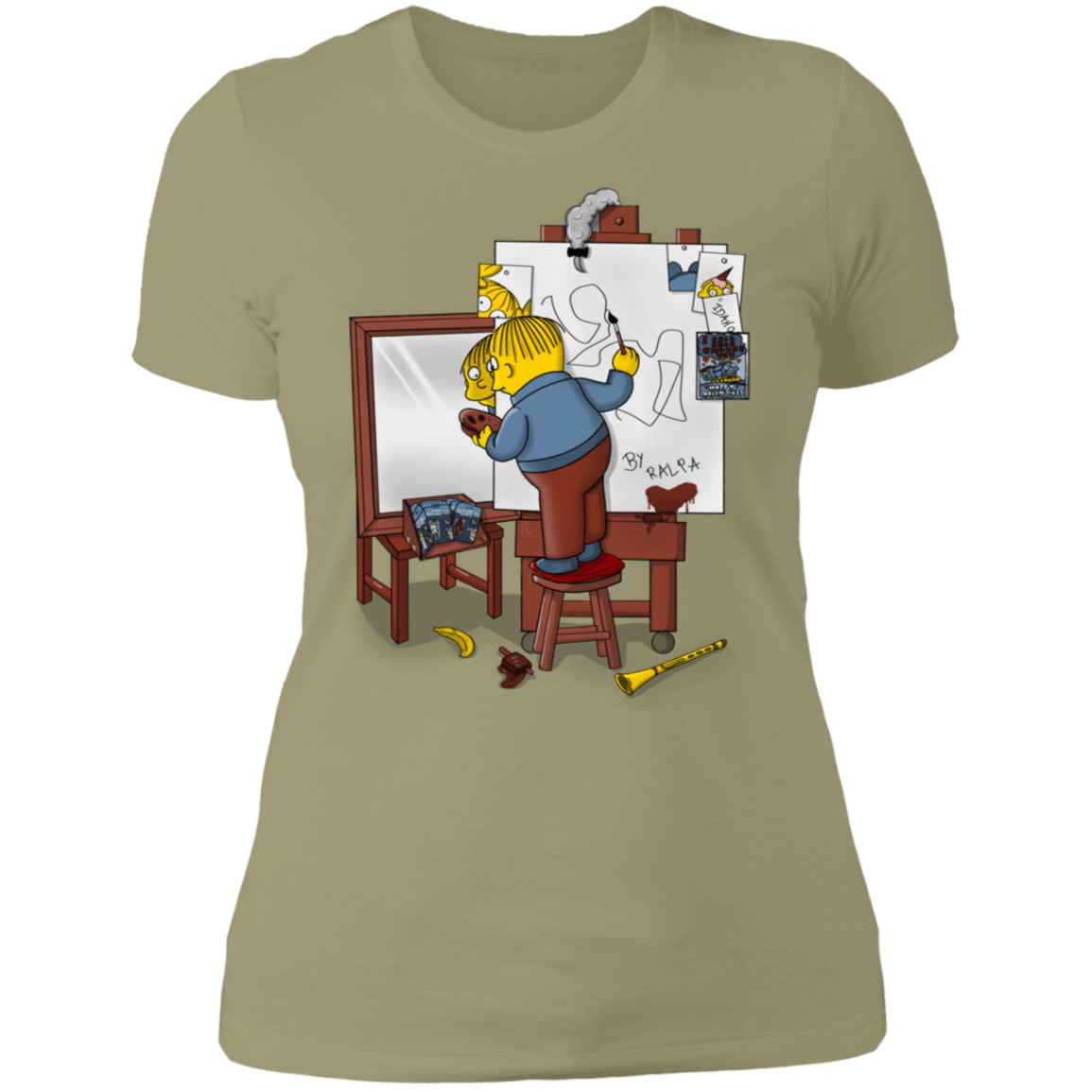 T-Shirts Light Olive / S Autoretrato de Ralpha Women's Premium T-Shirt