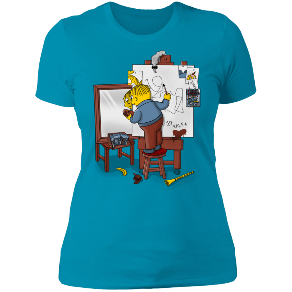 T-Shirts Turquoise / S Autoretrato de Ralpha Women's Premium T-Shirt