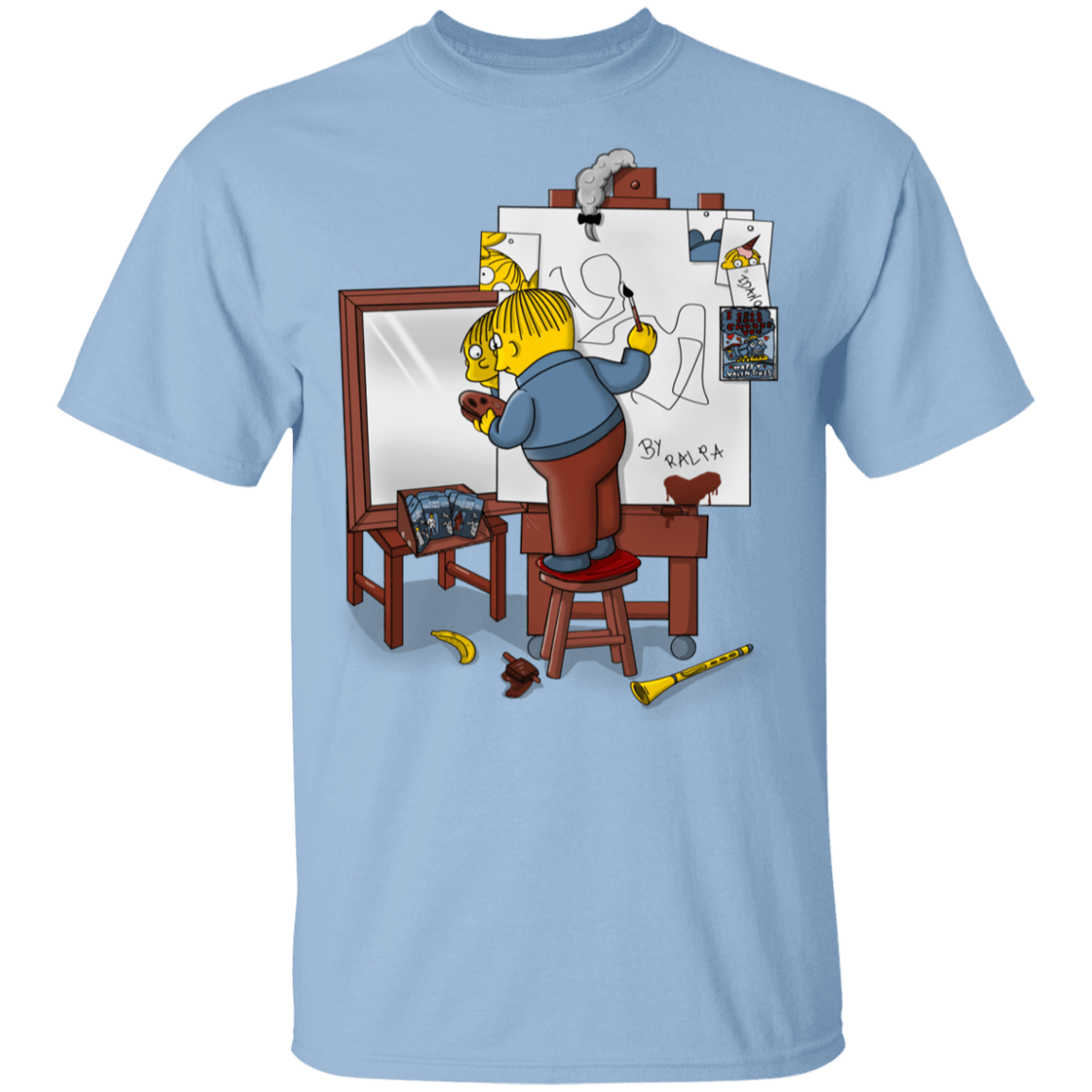 T-Shirts Light Blue / YXS Autoretrato de Ralpha Youth T-Shirt