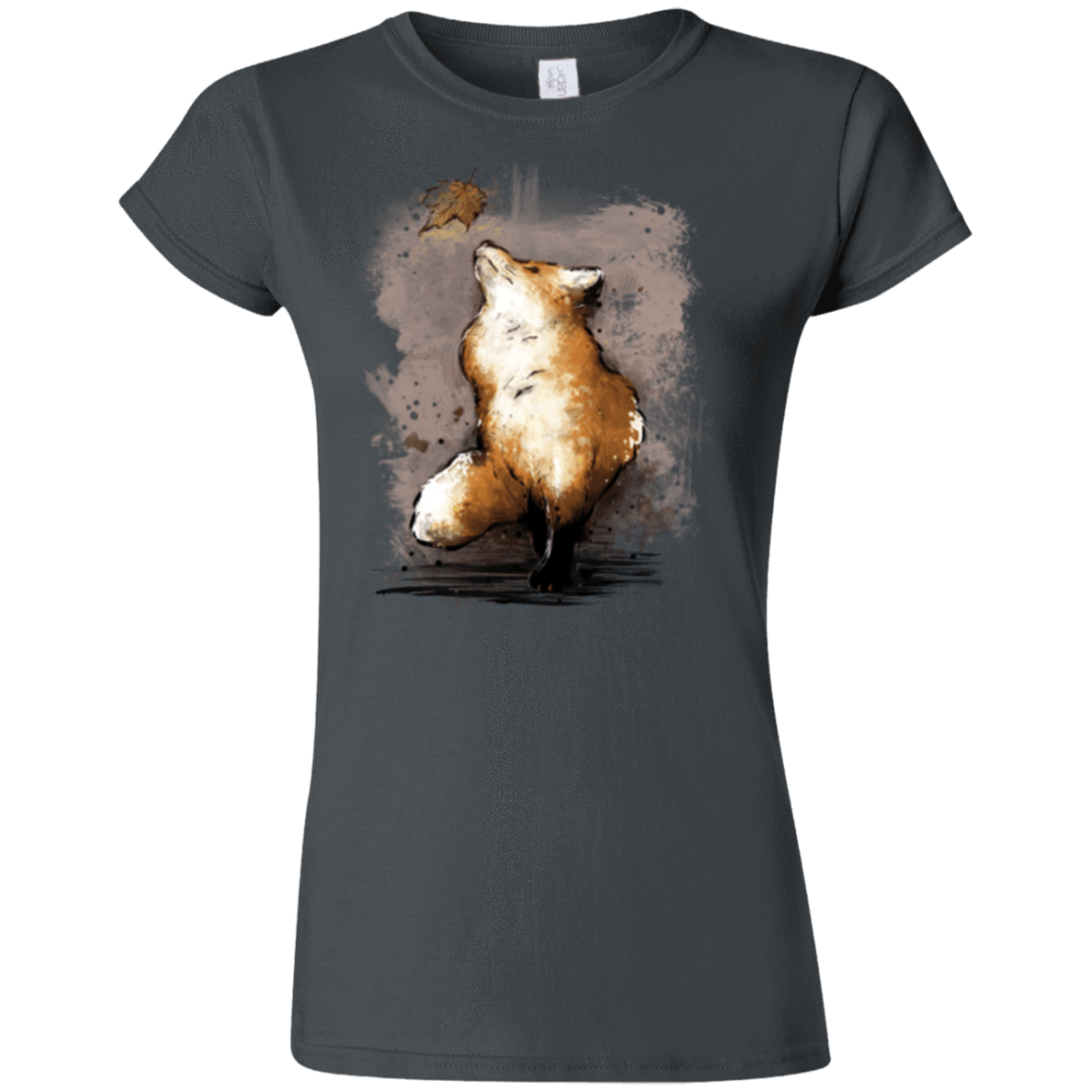 T-Shirts Charcoal / S Autumn Fox Junior Slimmer-Fit T-Shirt