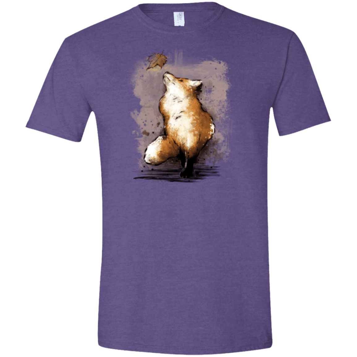 T-Shirts Heather Purple / S Autumn Fox Men's Semi-Fitted Softstyle