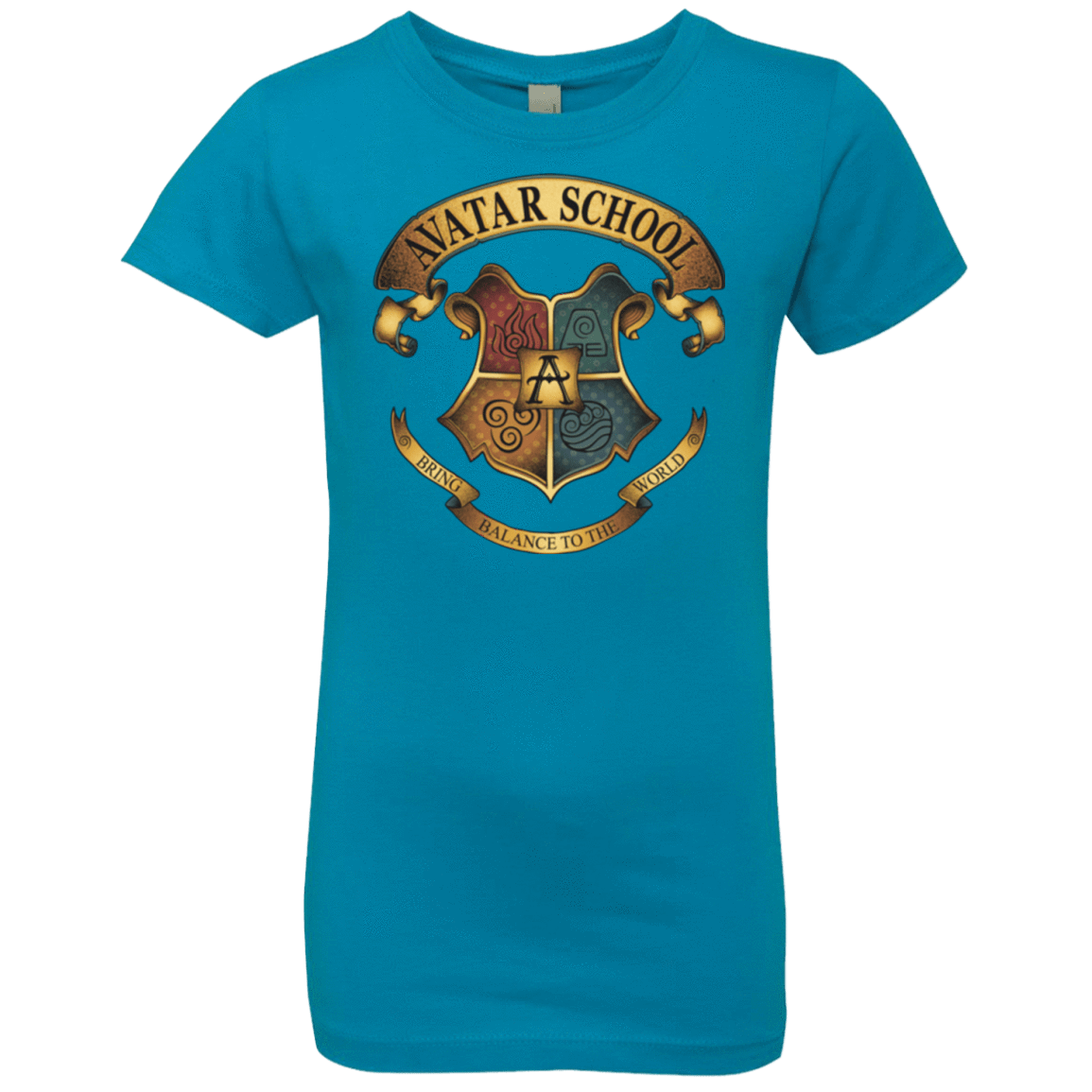 T-Shirts Turquoise / YXS Avatar School (2) Girls Premium T-Shirt