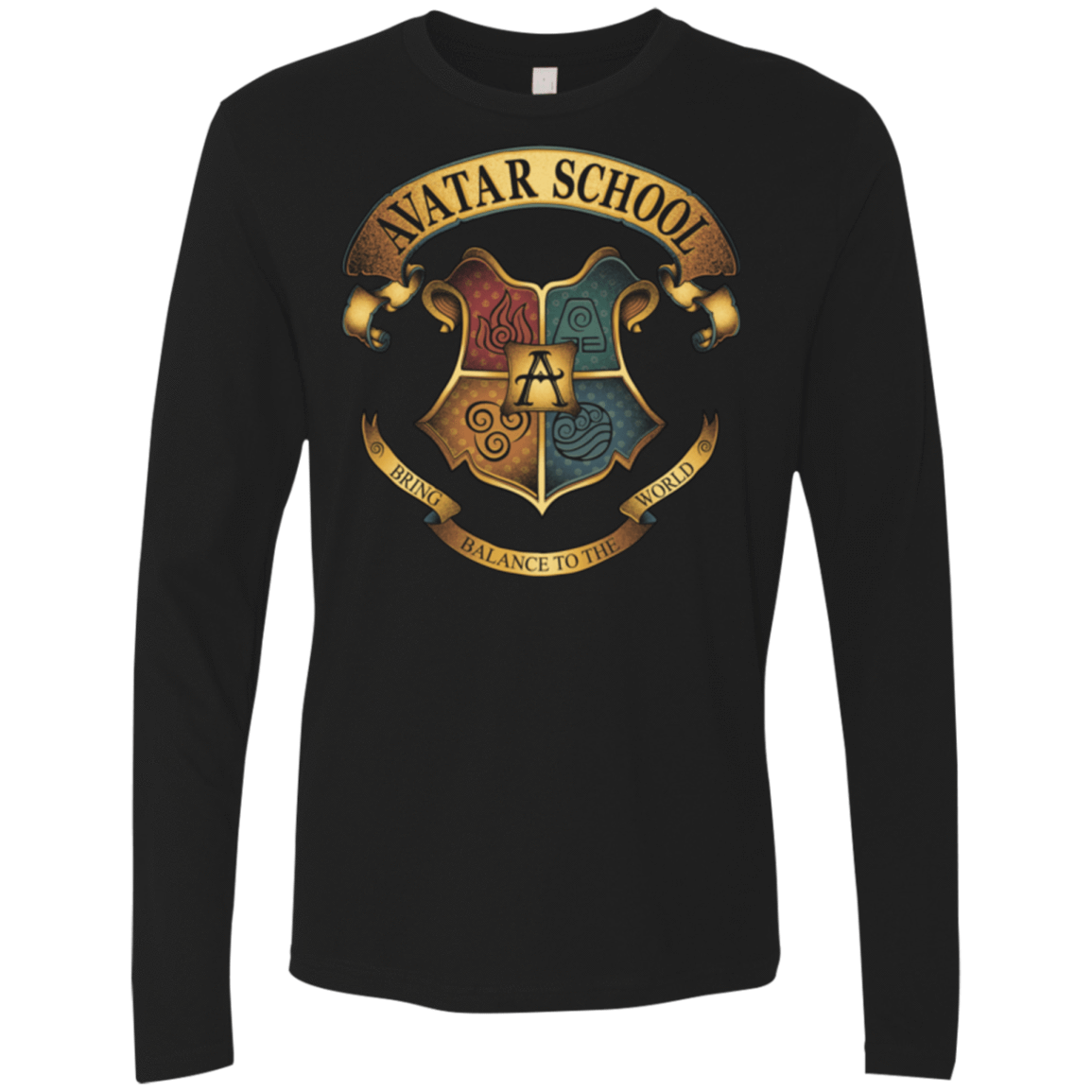 T-Shirts Black / Small Avatar School (2) Men's Premium Long Sleeve