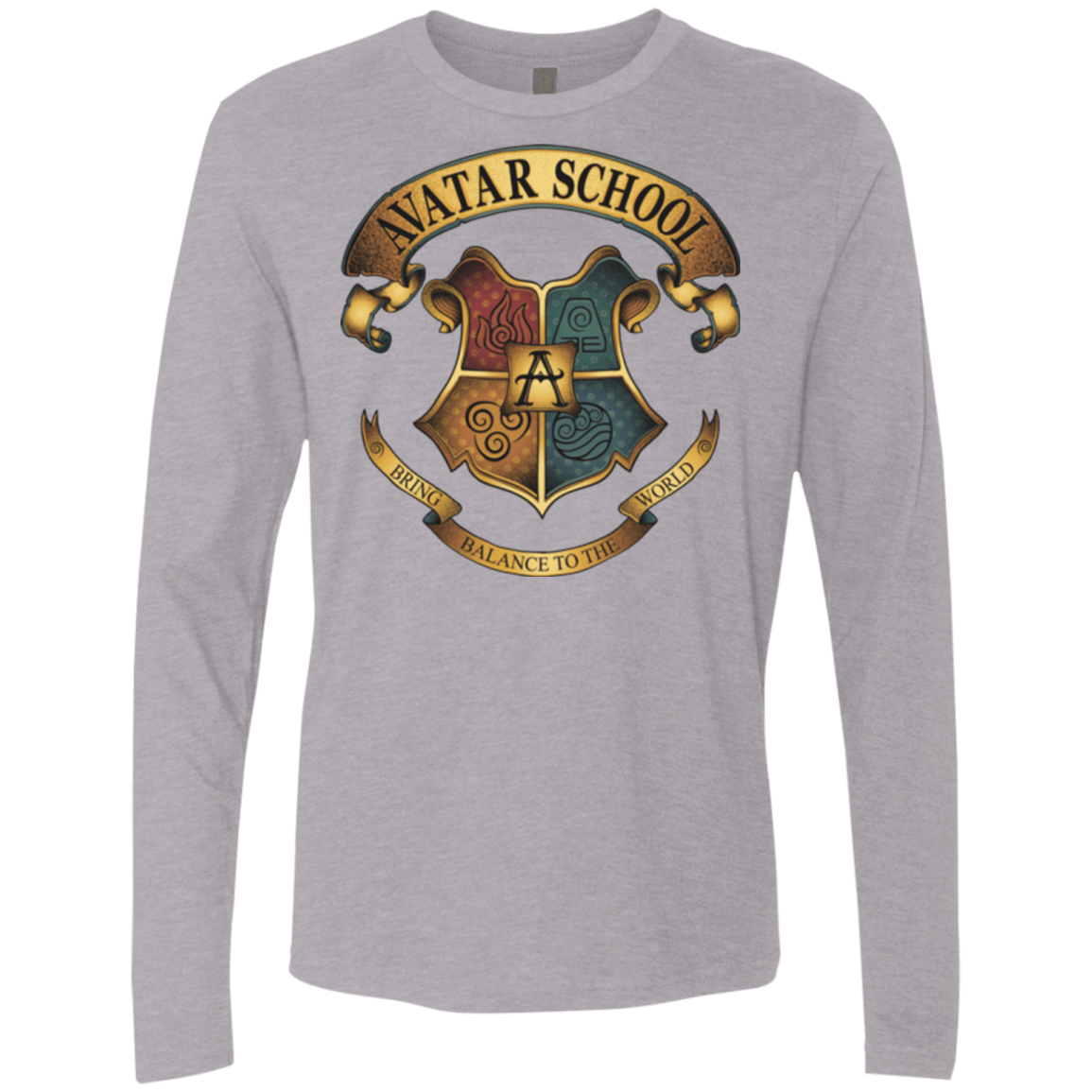 T-Shirts Heather Grey / Small Avatar School (2) Men's Premium Long Sleeve