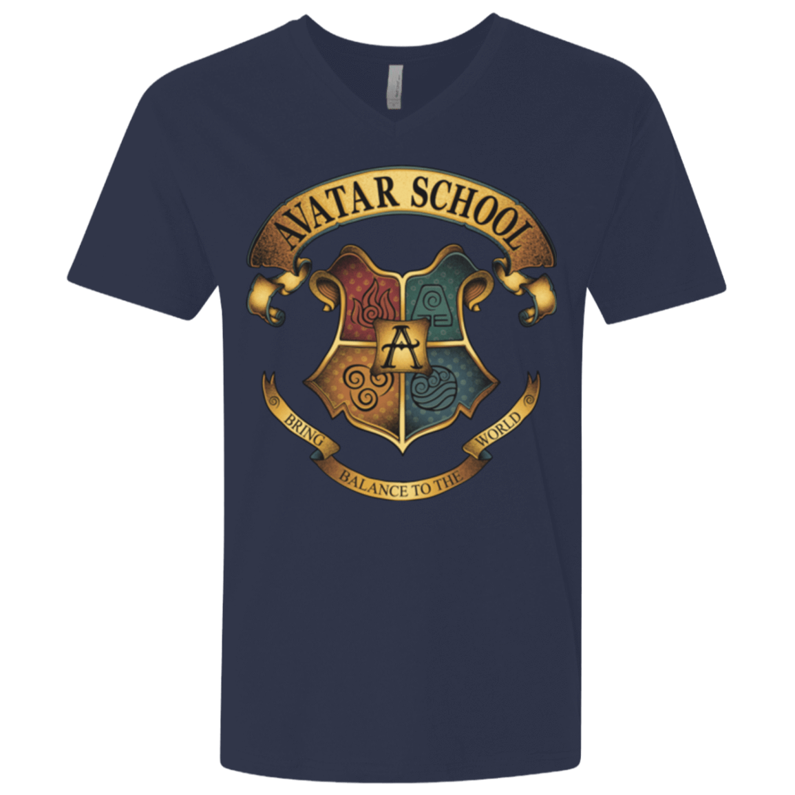 T-Shirts Midnight Navy / X-Small Avatar School (2) Men's Premium V-Neck