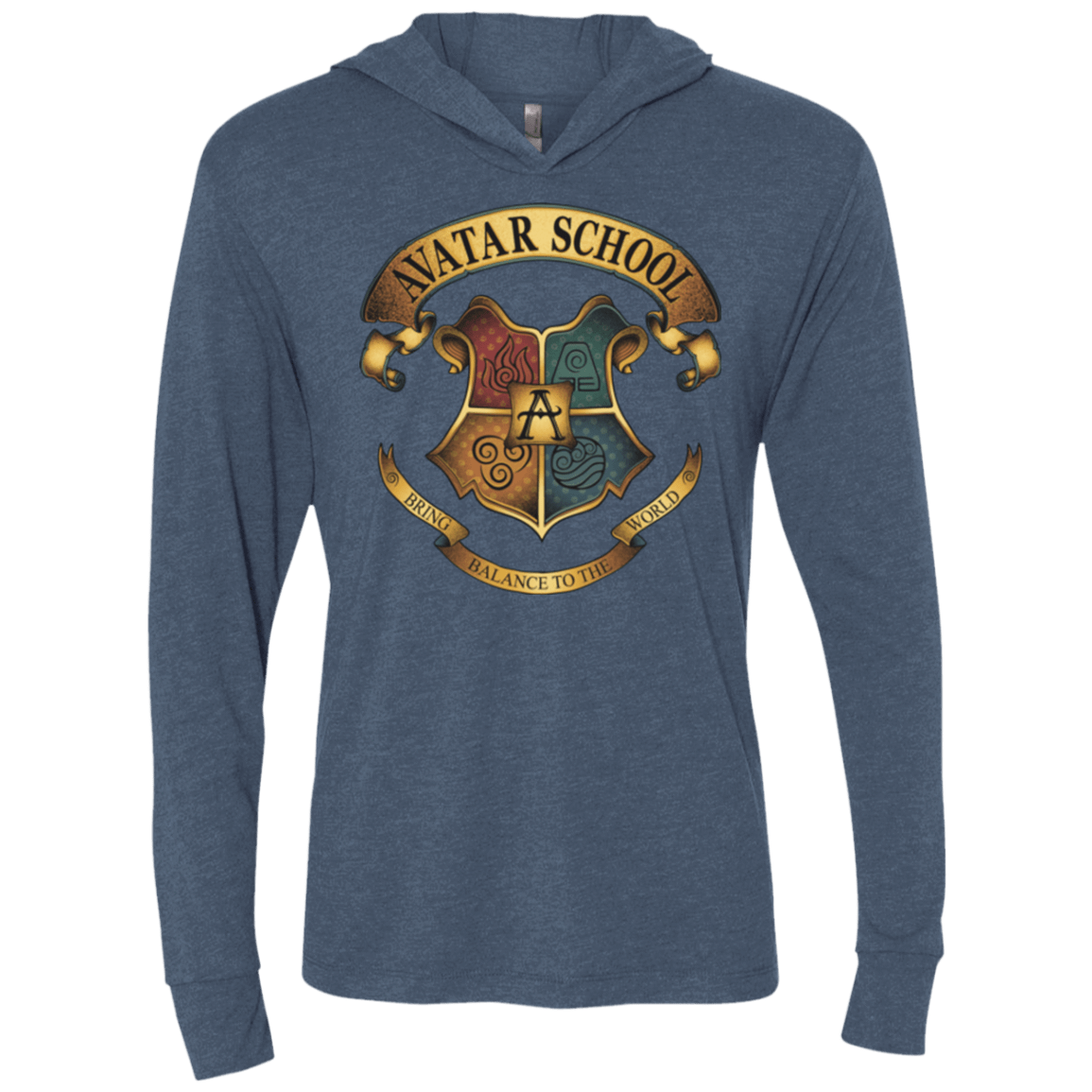 T-Shirts Indigo / X-Small Avatar School (2) Triblend Long Sleeve Hoodie Tee