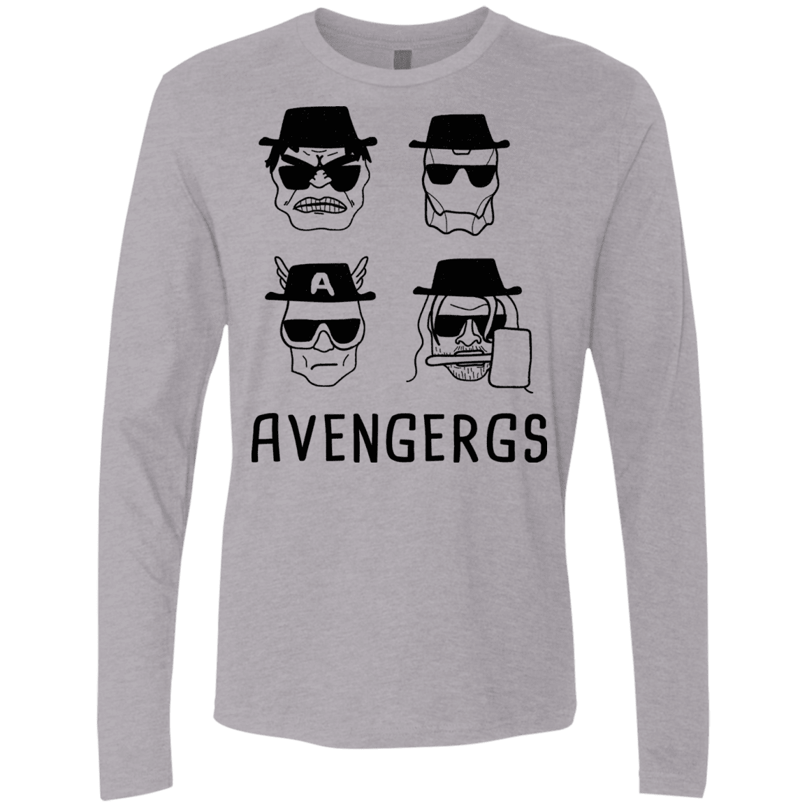 T-Shirts Heather Grey / S Avengergs Men's Premium Long Sleeve