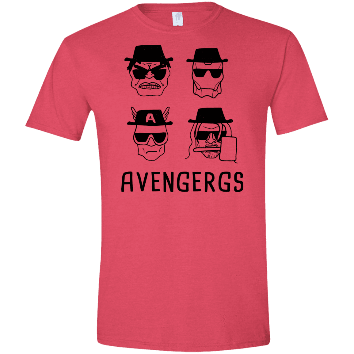 T-Shirts Heather Red / S Avengergs Men's Semi-Fitted Softstyle