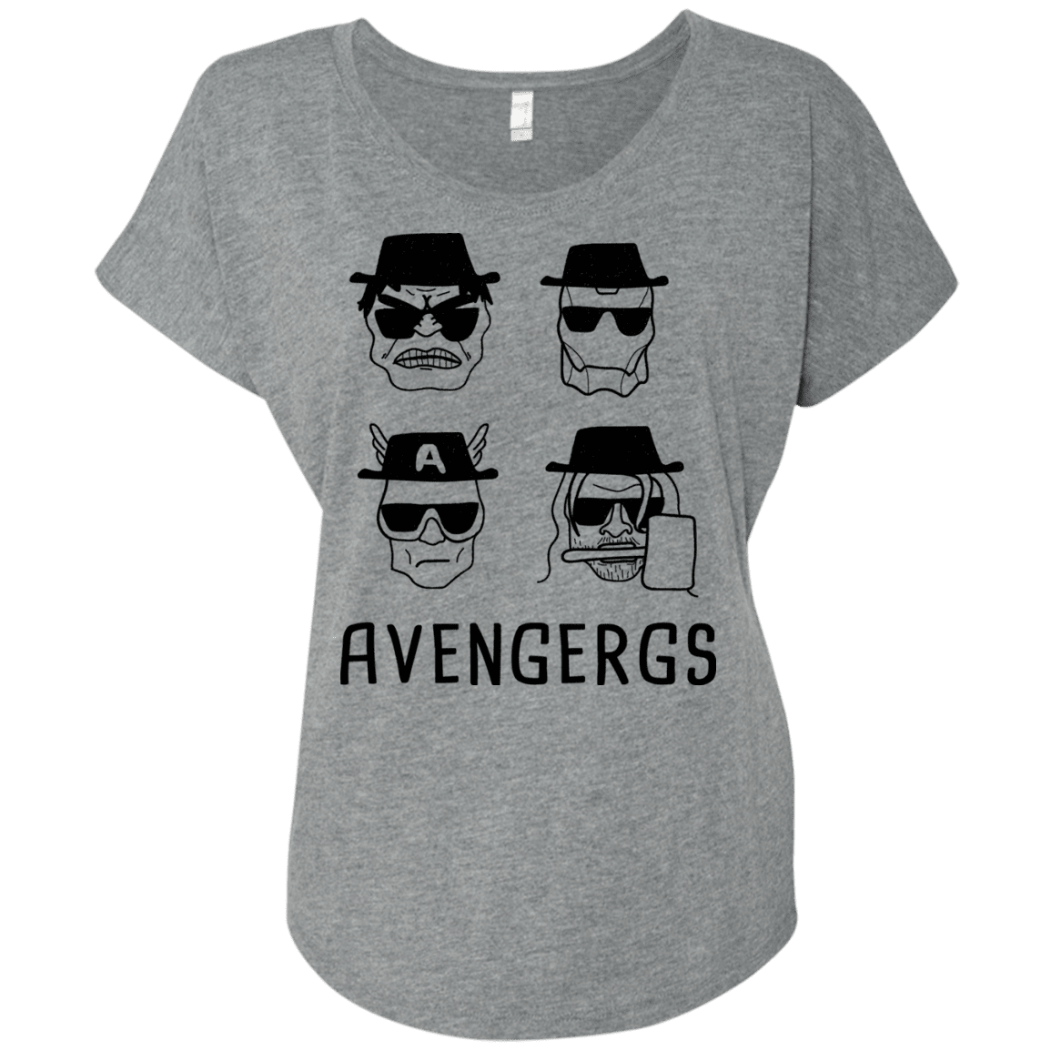 T-Shirts Premium Heather / X-Small Avengergs Triblend Dolman Sleeve