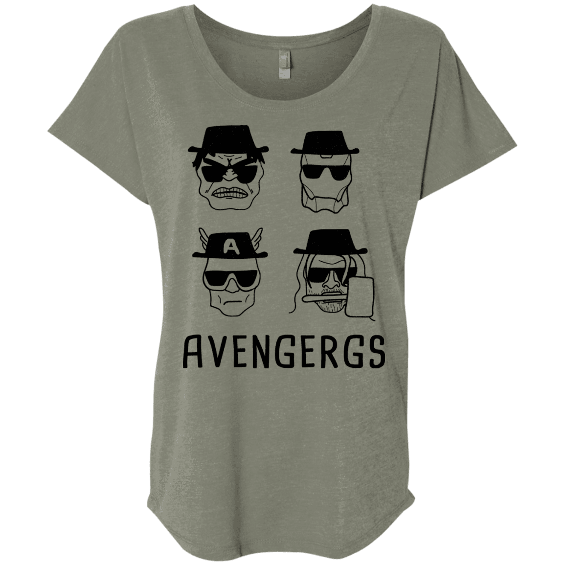 T-Shirts Venetian Grey / X-Small Avengergs Triblend Dolman Sleeve