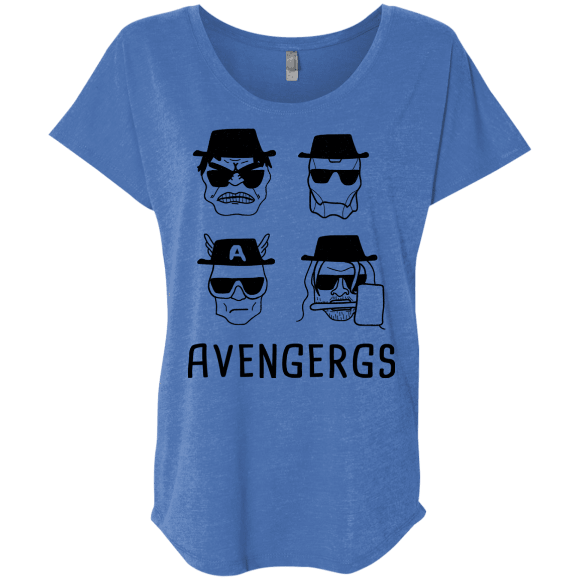 T-Shirts Vintage Royal / X-Small Avengergs Triblend Dolman Sleeve