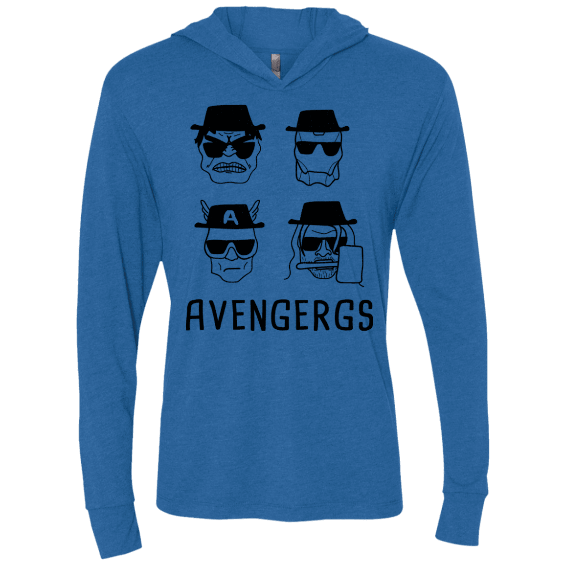 T-Shirts Vintage Royal / X-Small Avengergs Triblend Long Sleeve Hoodie Tee