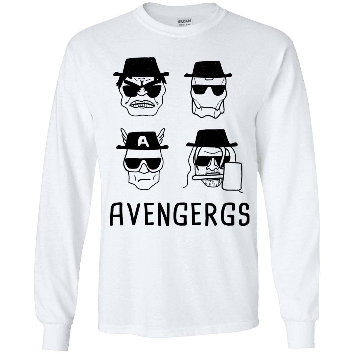 T-Shirts White / YS Avengergs Youth Long Sleeve T-Shirt