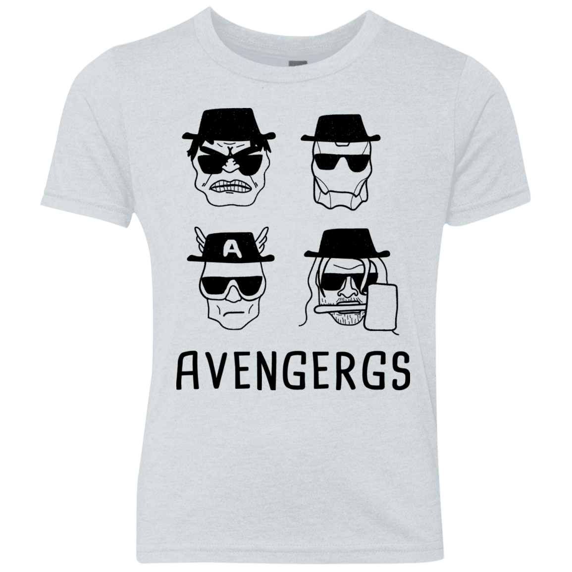 T-Shirts Heather White / YXS Avengergs Youth Triblend T-Shirt
