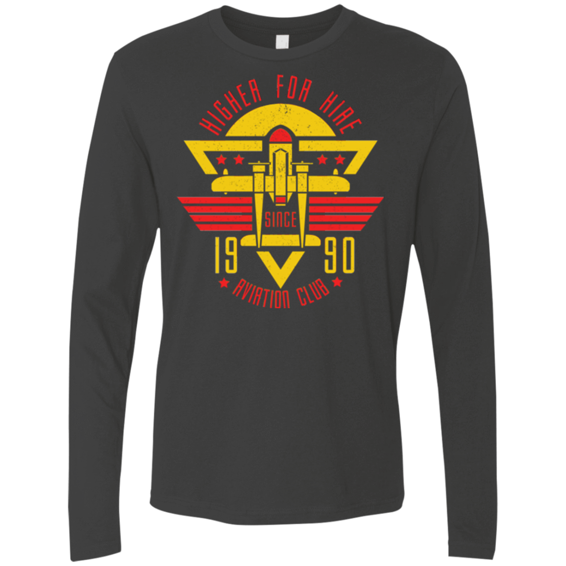 T-Shirts Heavy Metal / Small Aviation Club Men's Premium Long Sleeve