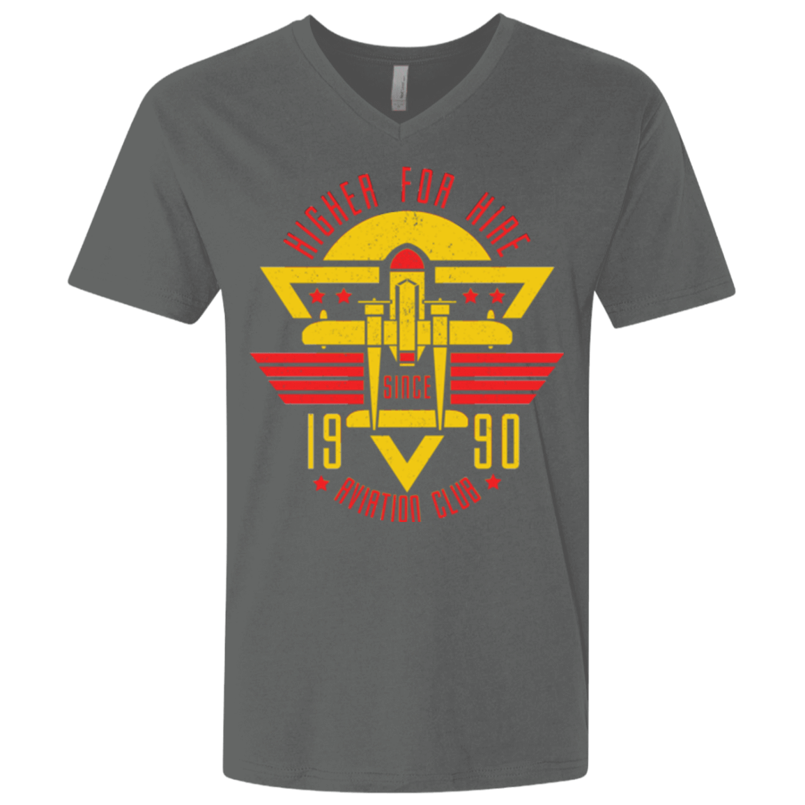 T-Shirts Heavy Metal / X-Small Aviation Club Men's Premium V-Neck