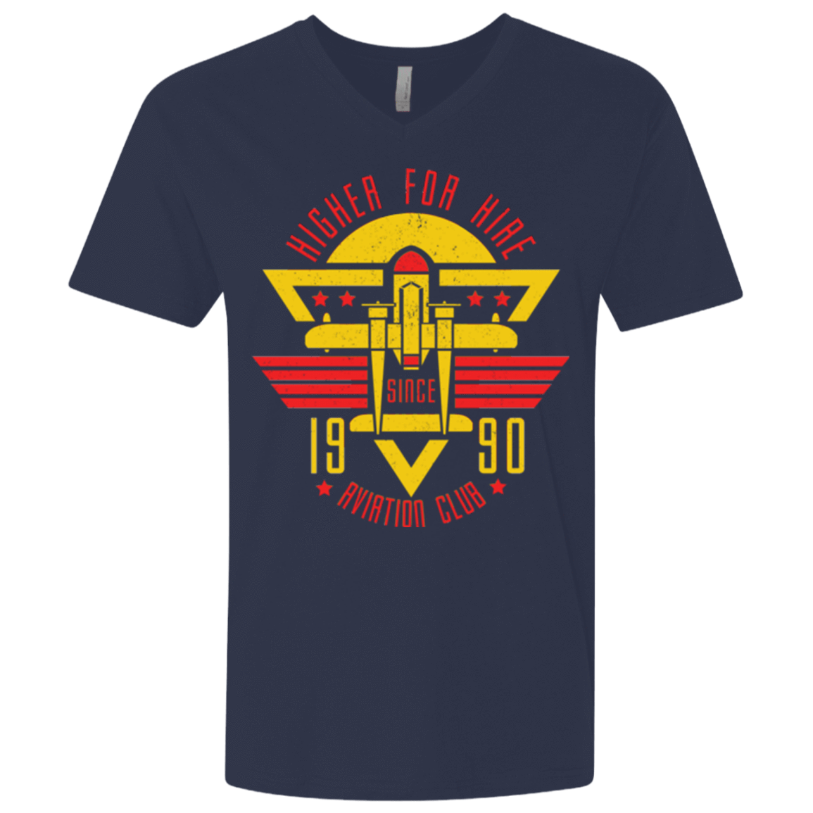 T-Shirts Midnight Navy / X-Small Aviation Club Men's Premium V-Neck