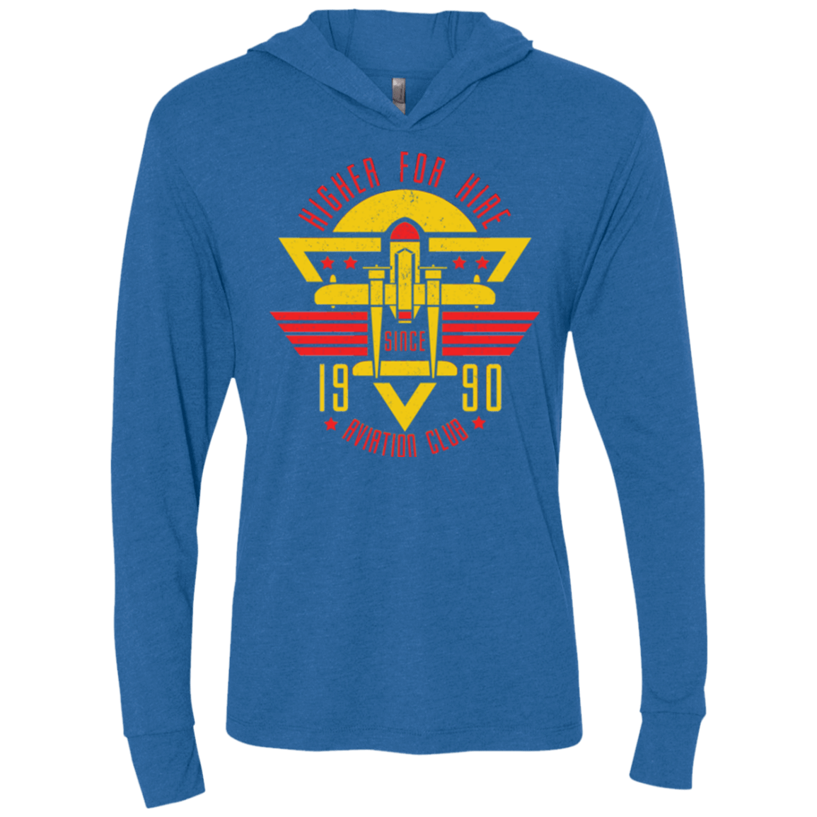 T-Shirts Vintage Royal / X-Small Aviation Club Triblend Long Sleeve Hoodie Tee
