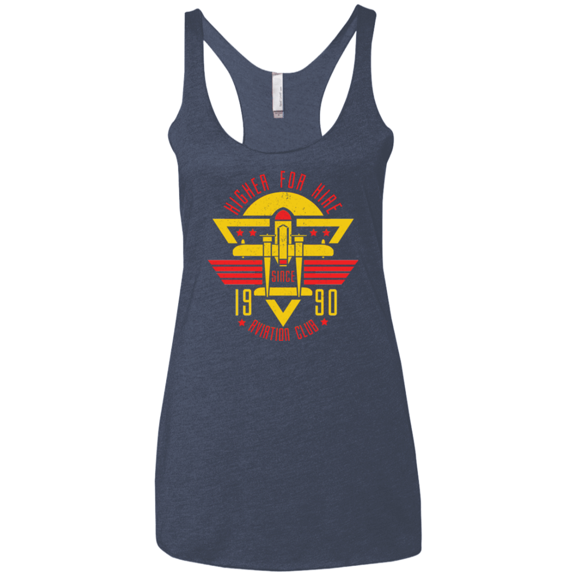 T-Shirts Vintage Navy / X-Small Aviation Club Women's Triblend Racerback Tank