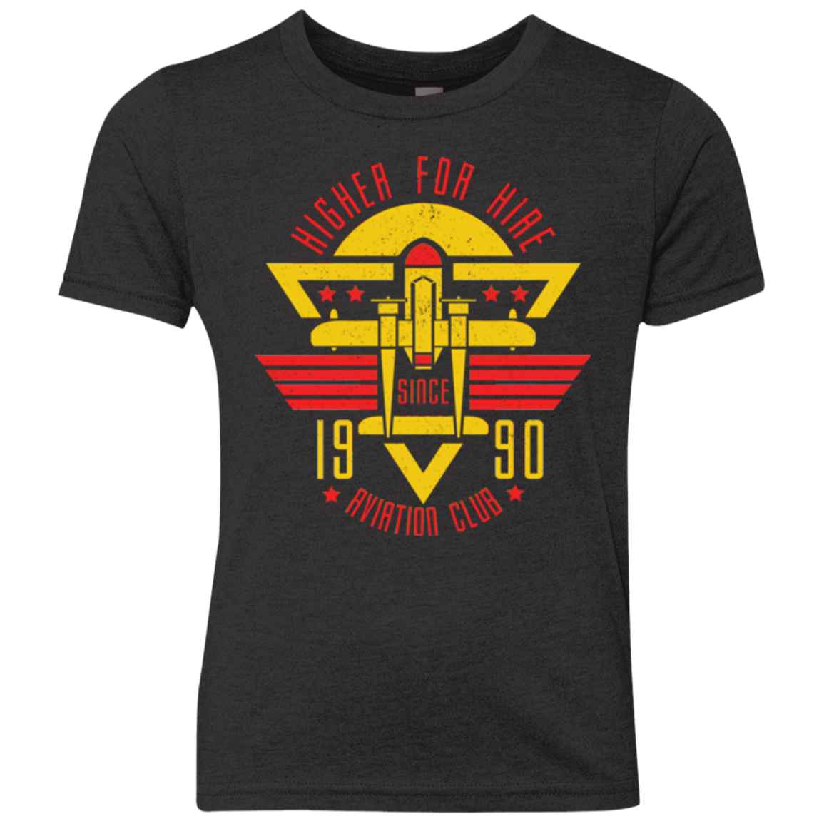 T-Shirts Vintage Black / YXS Aviation Club Youth Triblend T-Shirt