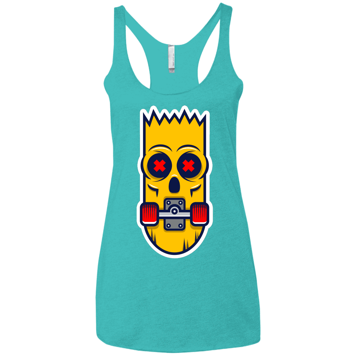T-Shirts Tahiti Blue / X-Small Aw Man Women's Triblend Racerback Tank