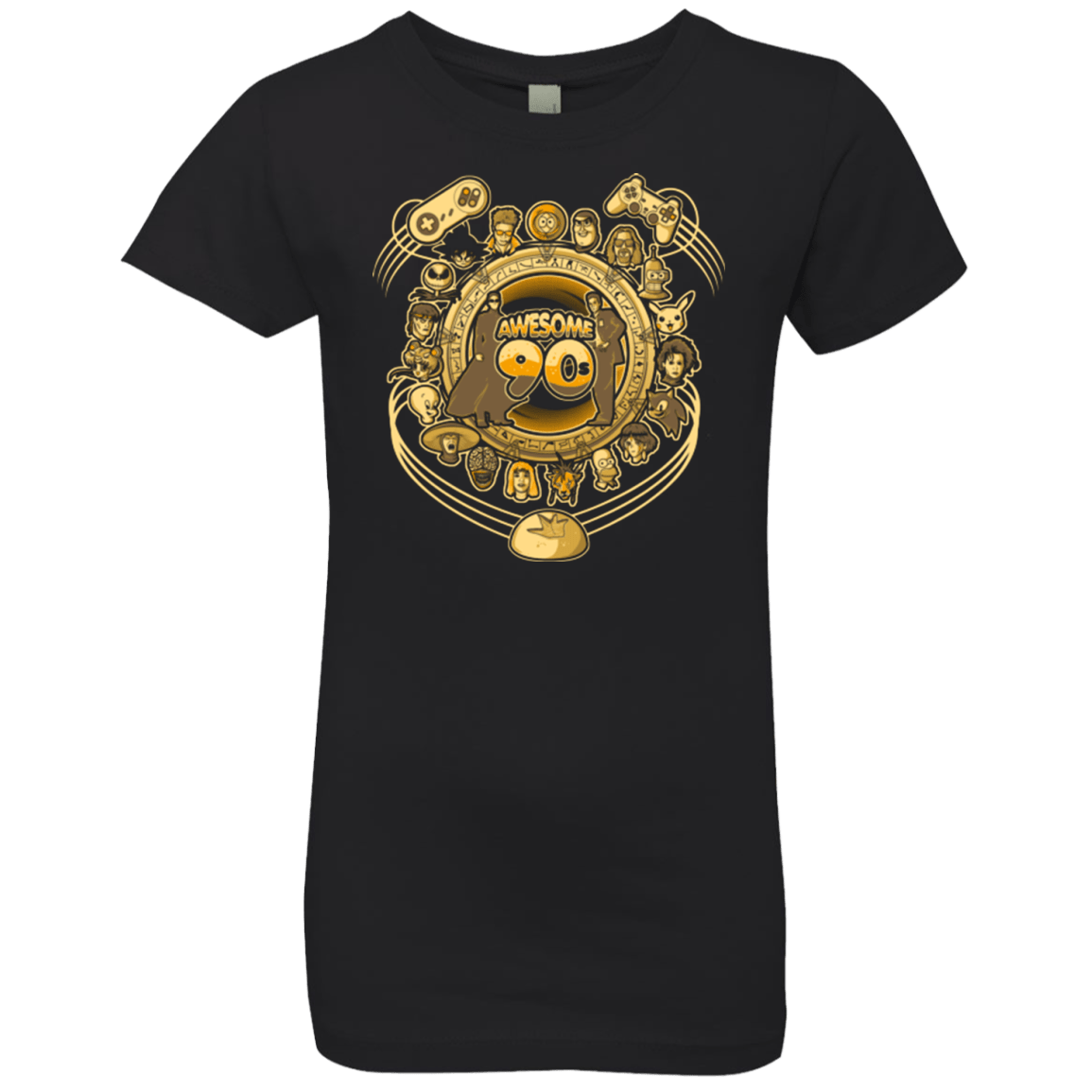 T-Shirts Black / YXS AWESOME 90S Girls Premium T-Shirt