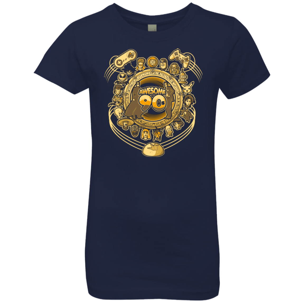 T-Shirts Midnight Navy / YXS AWESOME 90S Girls Premium T-Shirt