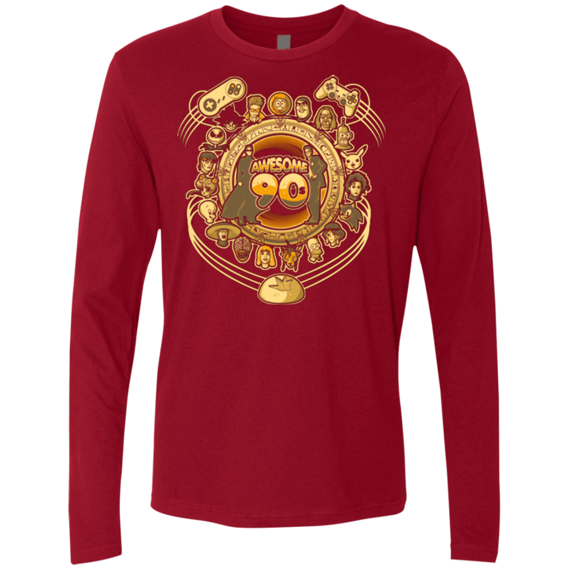 T-Shirts Cardinal / Small AWESOME 90S Men's Premium Long Sleeve