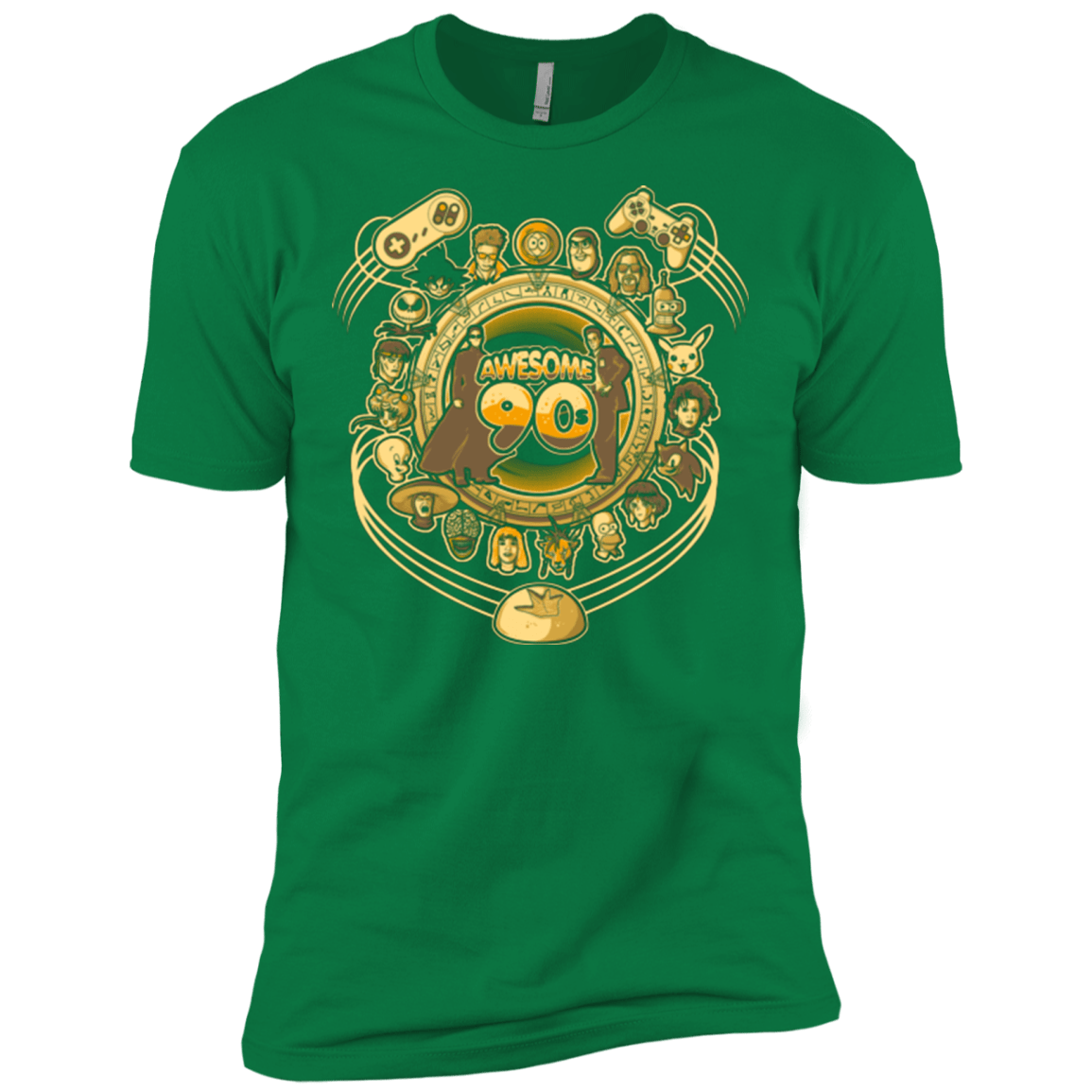 T-Shirts Kelly Green / X-Small AWESOME 90S Men's Premium T-Shirt