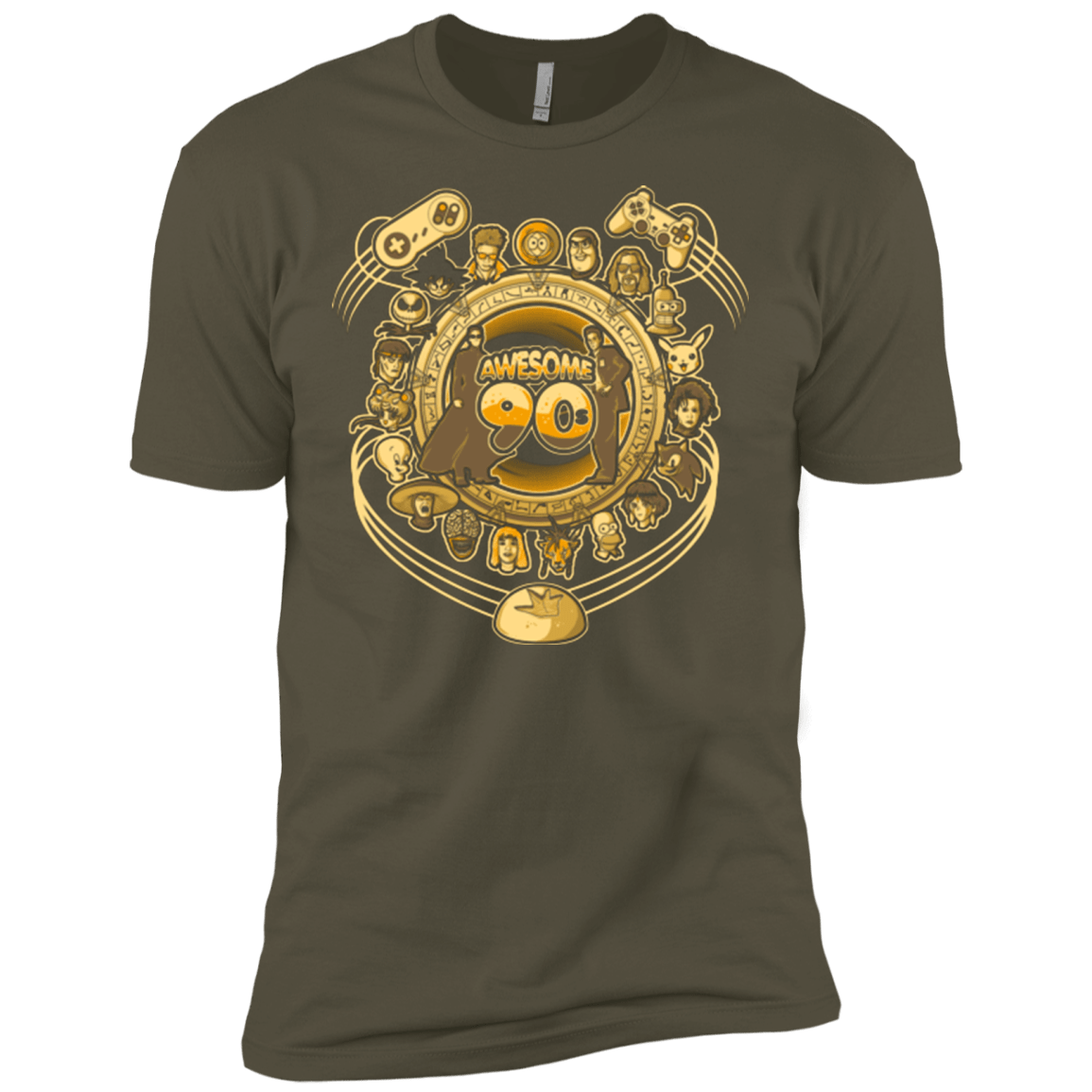 T-Shirts Military Green / X-Small AWESOME 90S Men's Premium T-Shirt