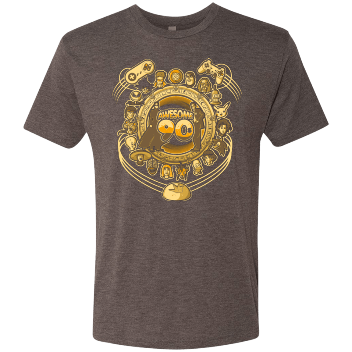 T-Shirts Macchiato / Small AWESOME 90S Men's Triblend T-Shirt