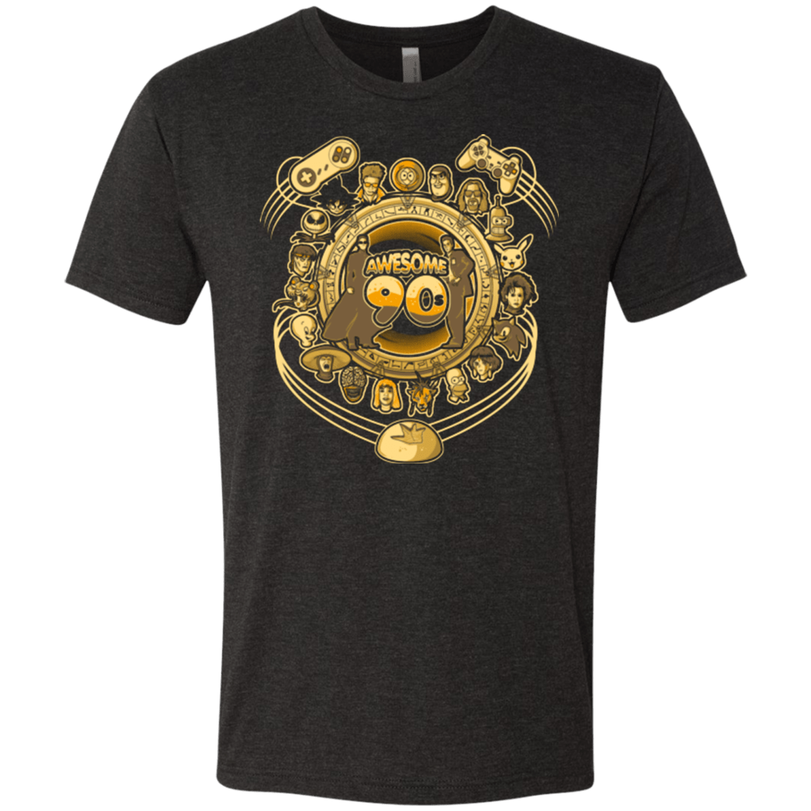 T-Shirts Vintage Black / Small AWESOME 90S Men's Triblend T-Shirt