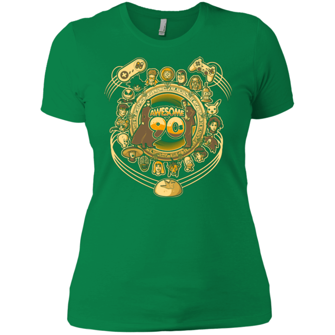 T-Shirts Kelly Green / X-Small AWESOME 90S Women's Premium T-Shirt