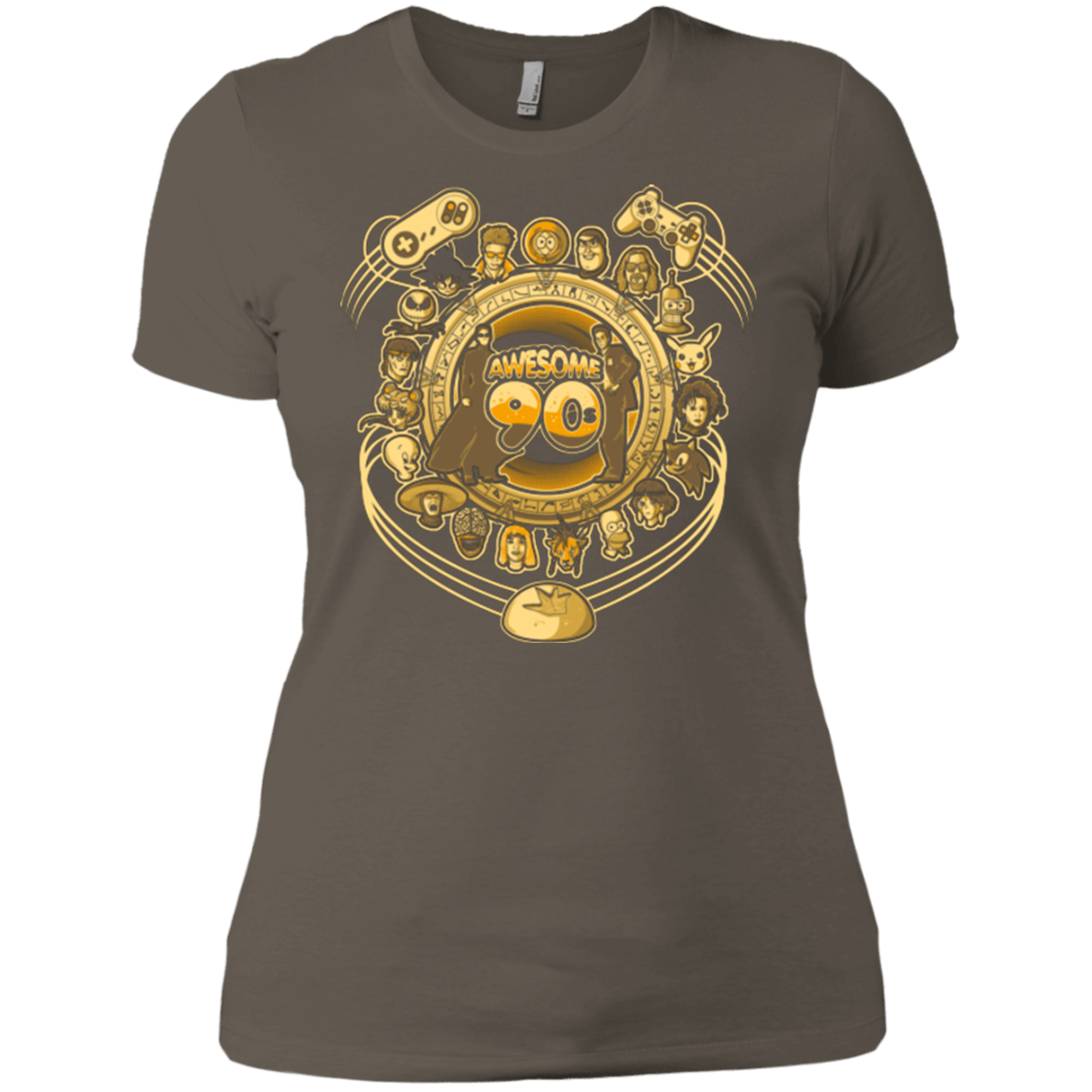 T-Shirts Warm Grey / X-Small AWESOME 90S Women's Premium T-Shirt