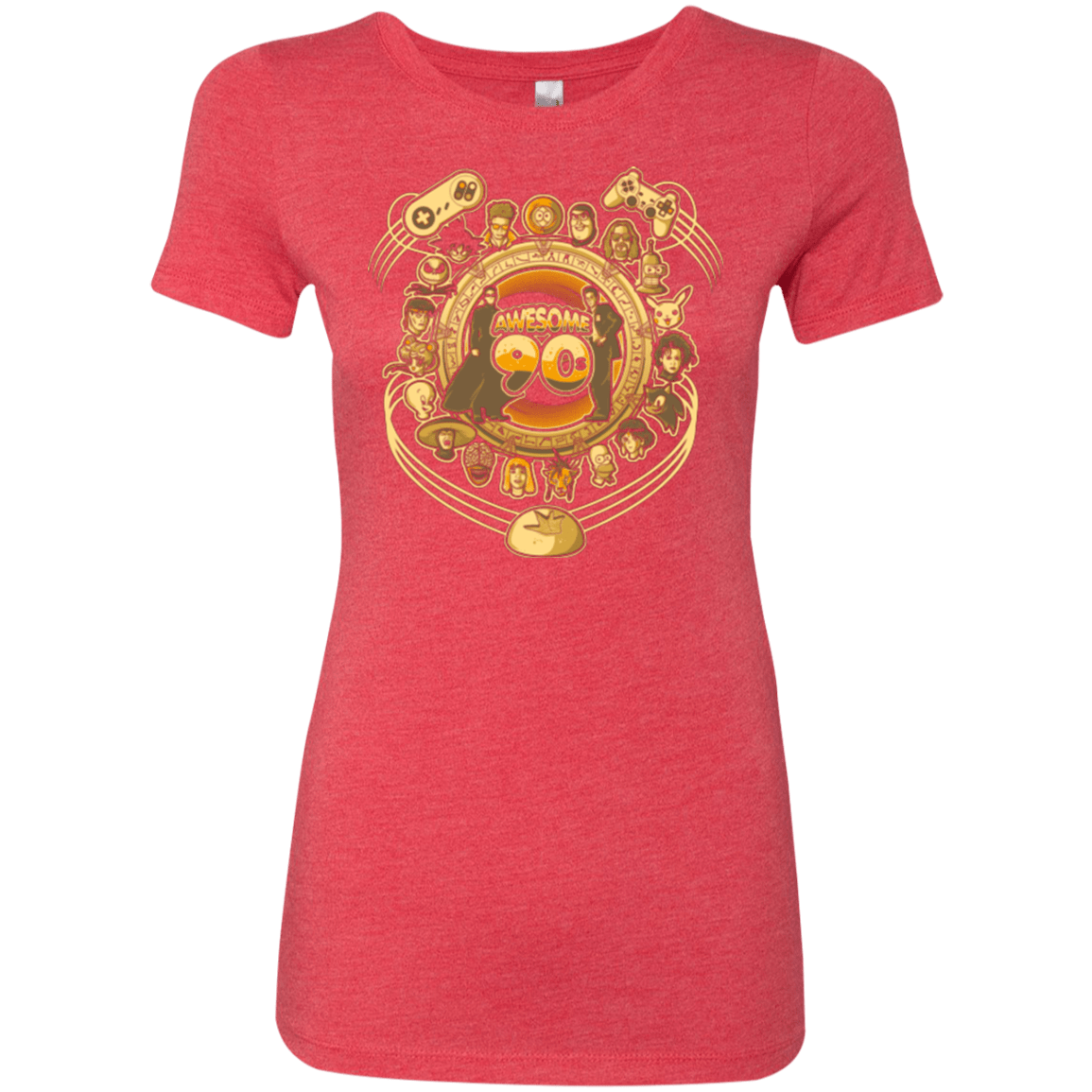 T-Shirts Vintage Red / Small AWESOME 90S Women's Triblend T-Shirt