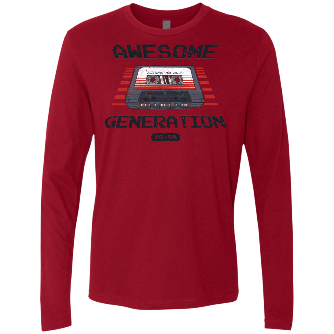 T-Shirts Cardinal / Small Awesome Generation Men's Premium Long Sleeve