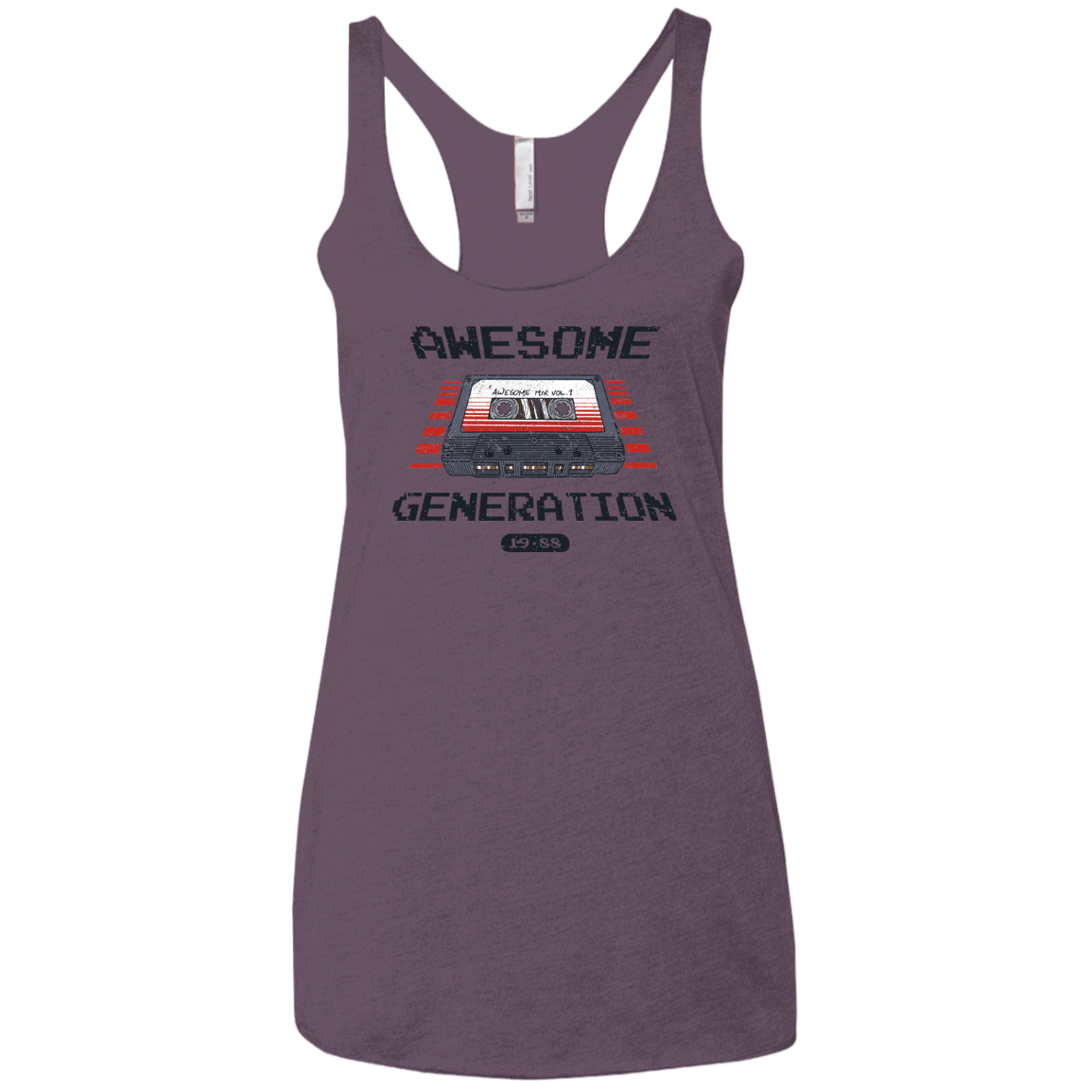 T-Shirts Vintage Purple / X-Small Awesome Generation Women's Triblend Racerback Tank