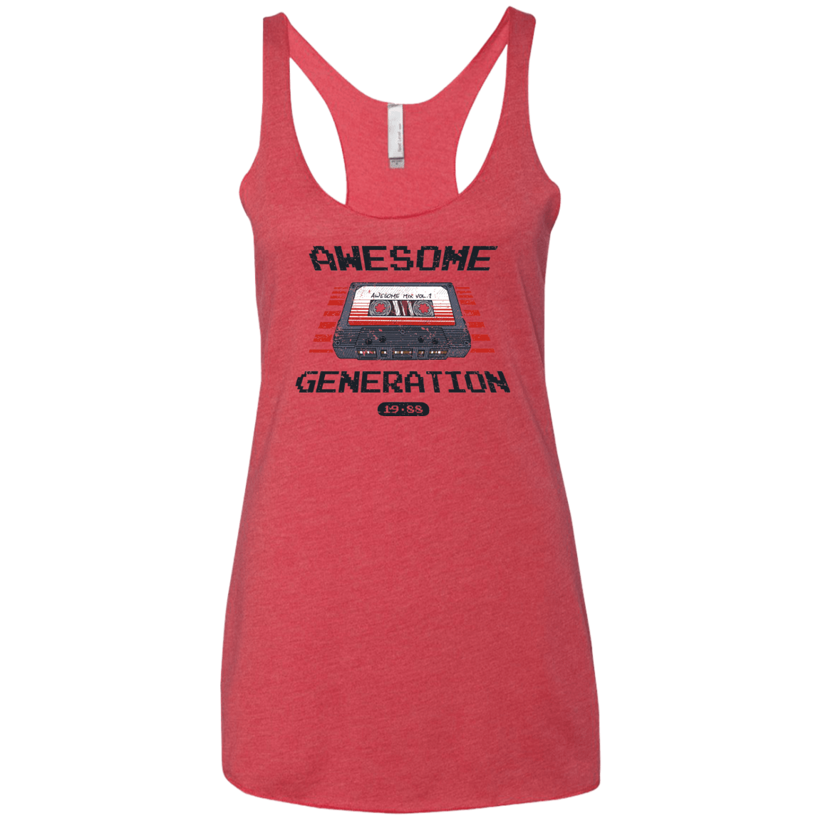 T-Shirts Vintage Red / X-Small Awesome Generation Women's Triblend Racerback Tank