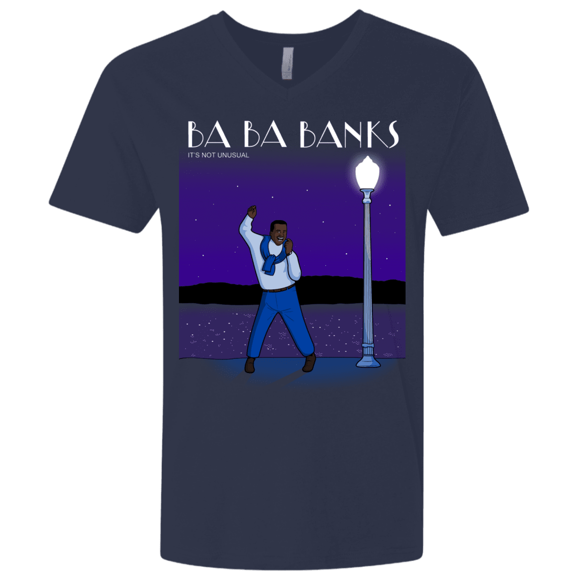 T-Shirts Midnight Navy / X-Small Ba Ba Banks Men's Premium V-Neck