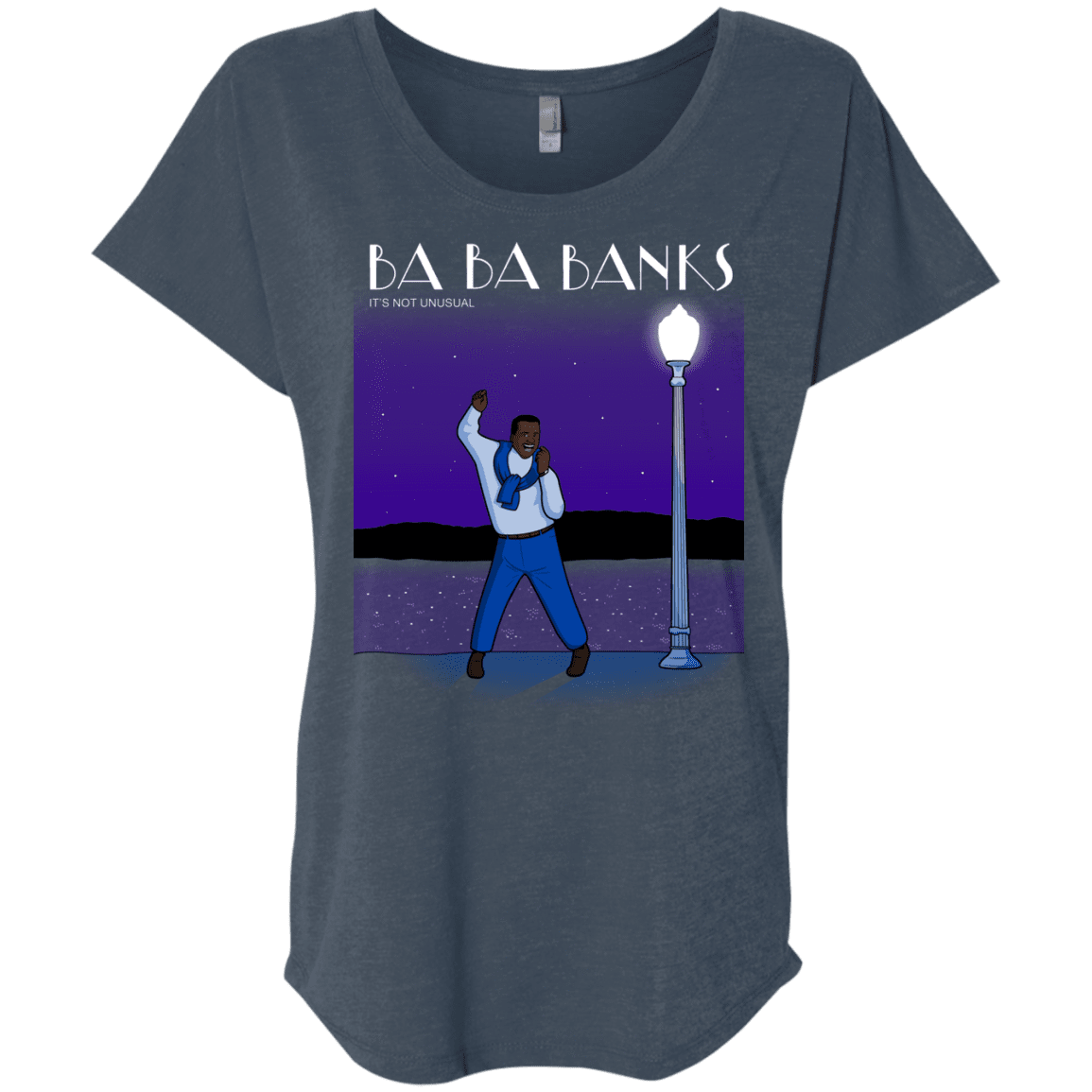 T-Shirts Indigo / X-Small Ba Ba Banks Triblend Dolman Sleeve