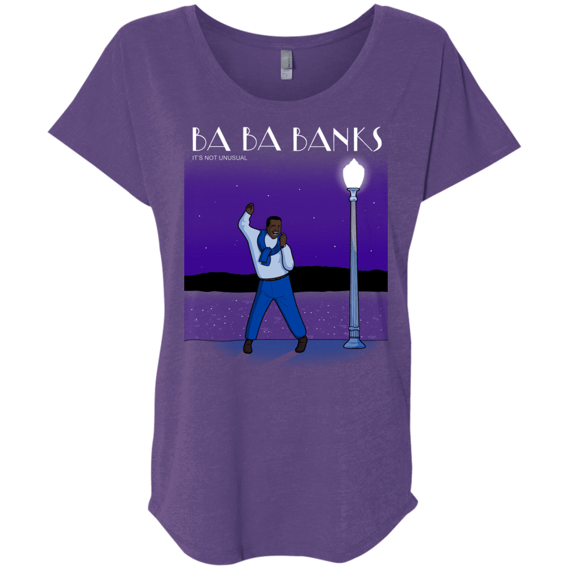 T-Shirts Purple Rush / X-Small Ba Ba Banks Triblend Dolman Sleeve
