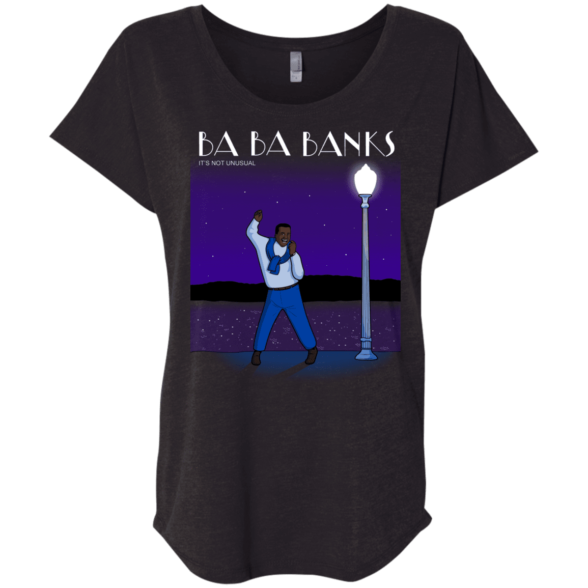 T-Shirts Vintage Black / X-Small Ba Ba Banks Triblend Dolman Sleeve